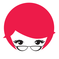 desenho face PyLadies, com óculos e cabelo vermelho