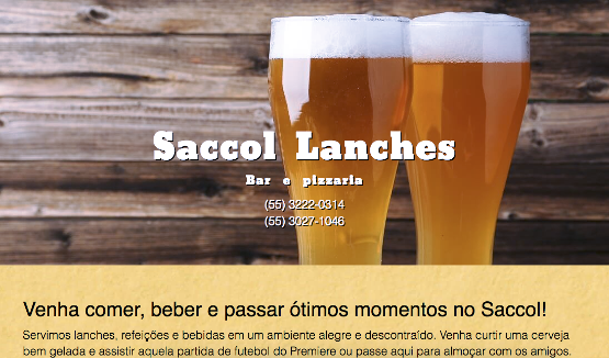 Saccol Lanches Bar e Pizzaria website